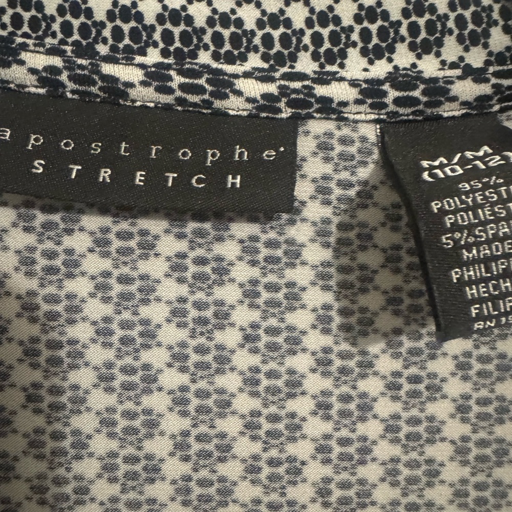 Apostrophe Black and White Dress